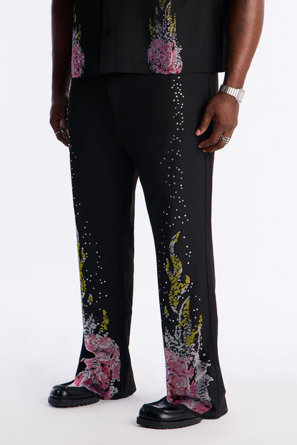 Straight Genesis Origin Embellished Trouser - Black