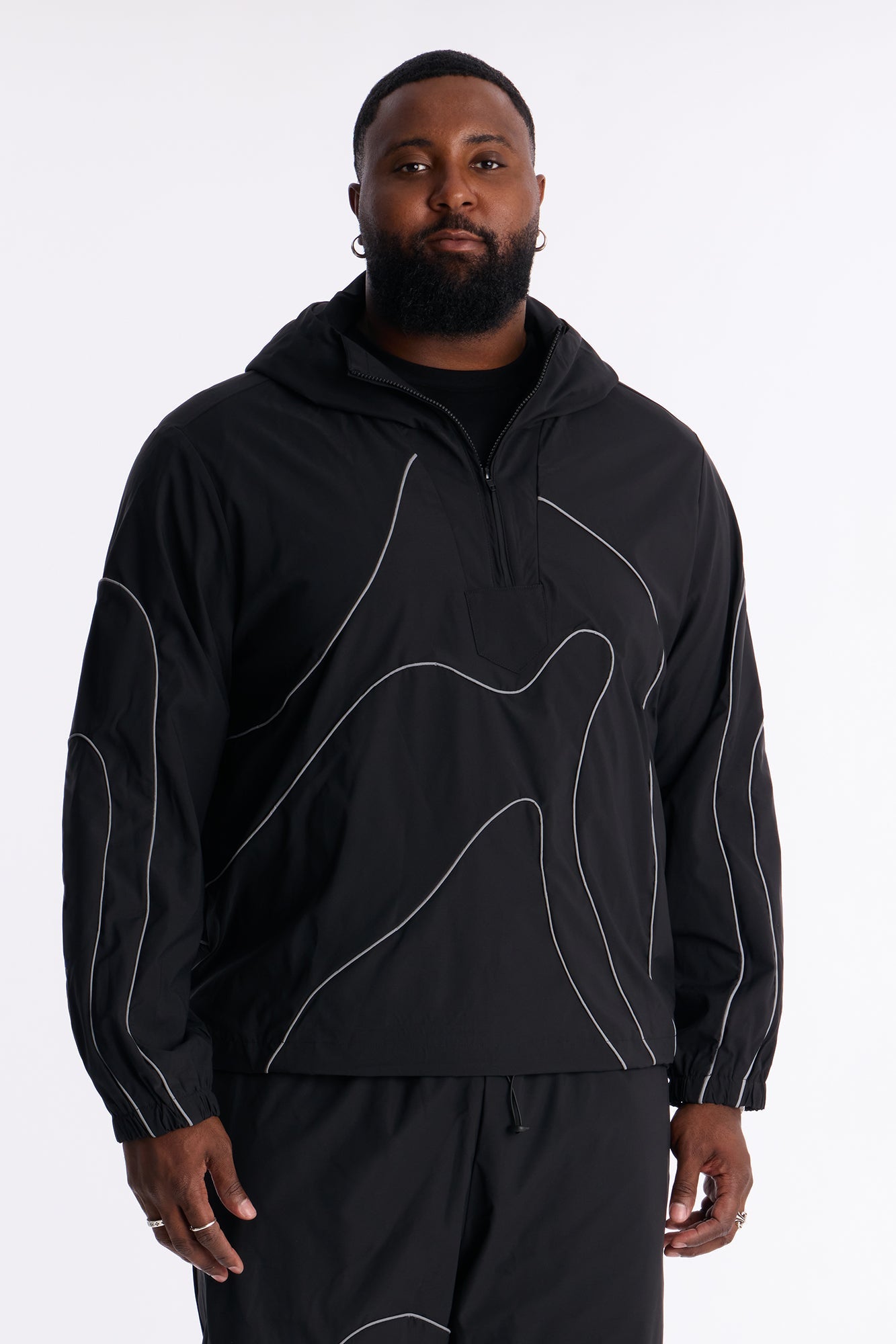 Futuristic Mode Track Jacket - Black