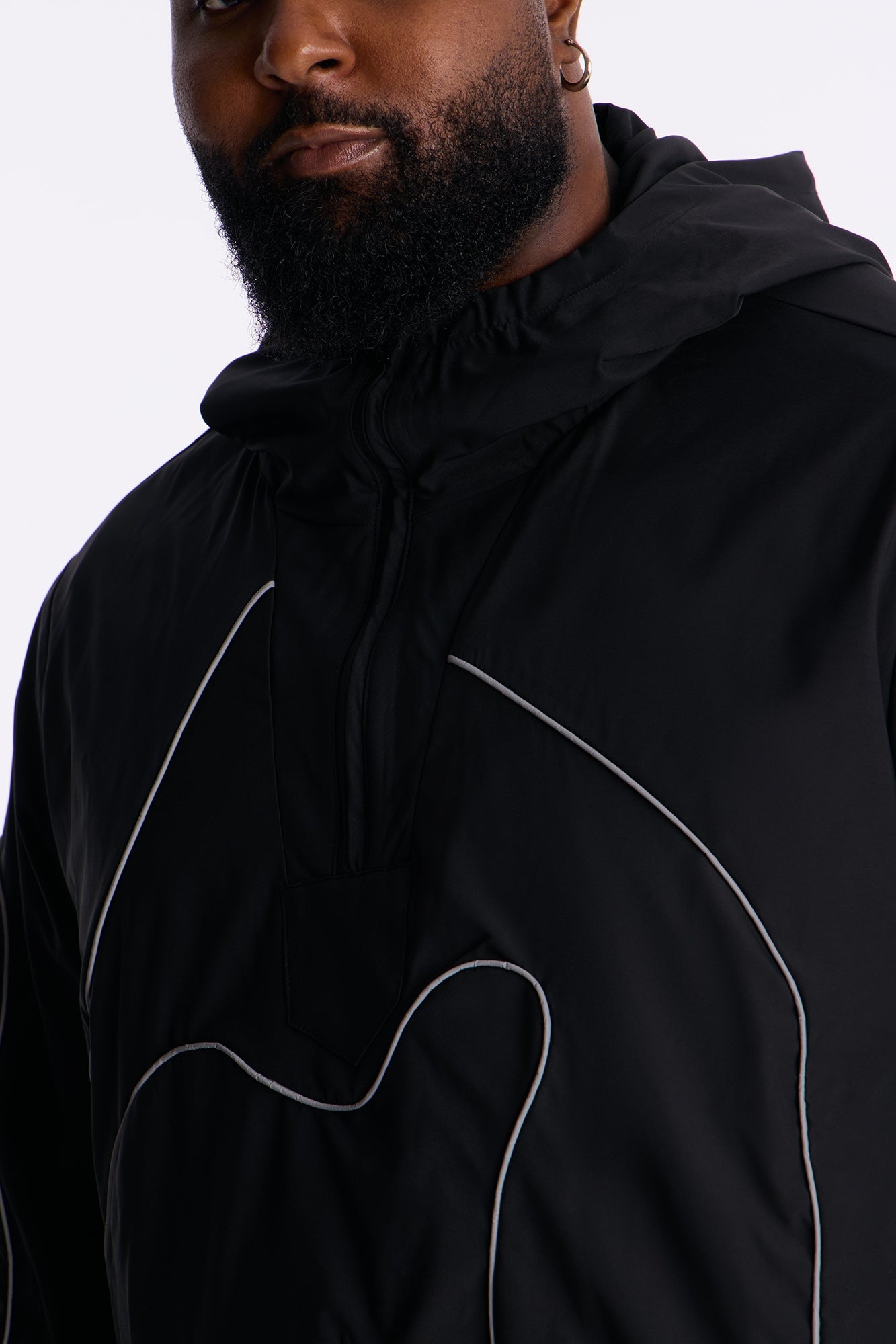 Futuristic Mode Track Jacket - Black