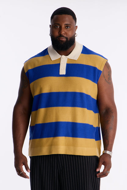 Ivy Sweater Polo - Blue