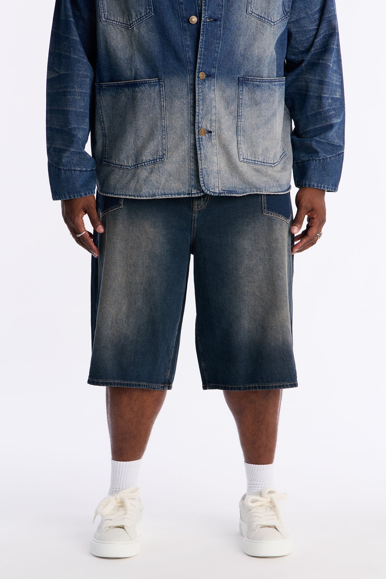 Baggy Drift Denim Short - Dark Wash
