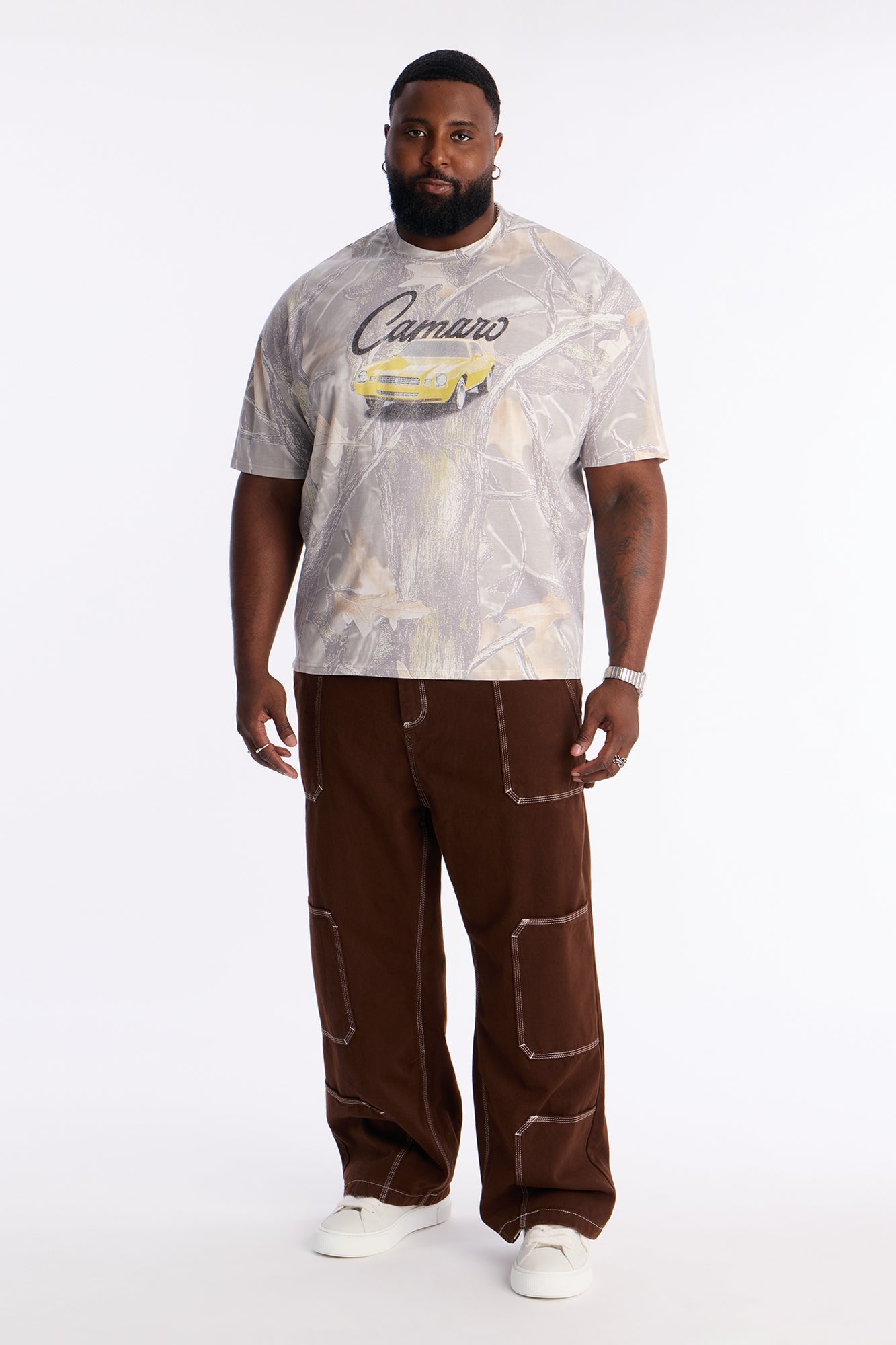 Baggy Tetris Maze Multi Pocket Pant - Brown