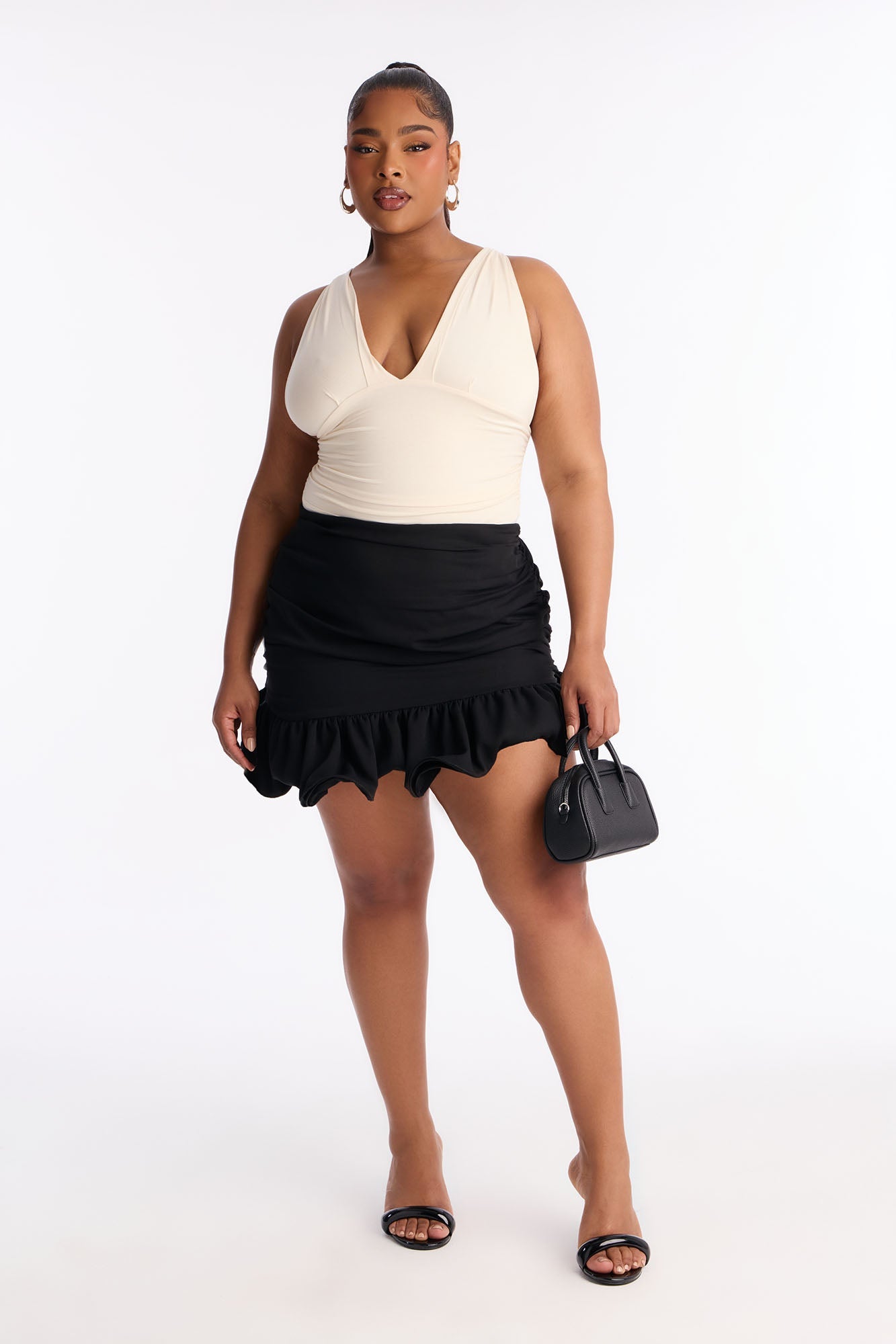 Blair Ruffle Mini Skirt - Black