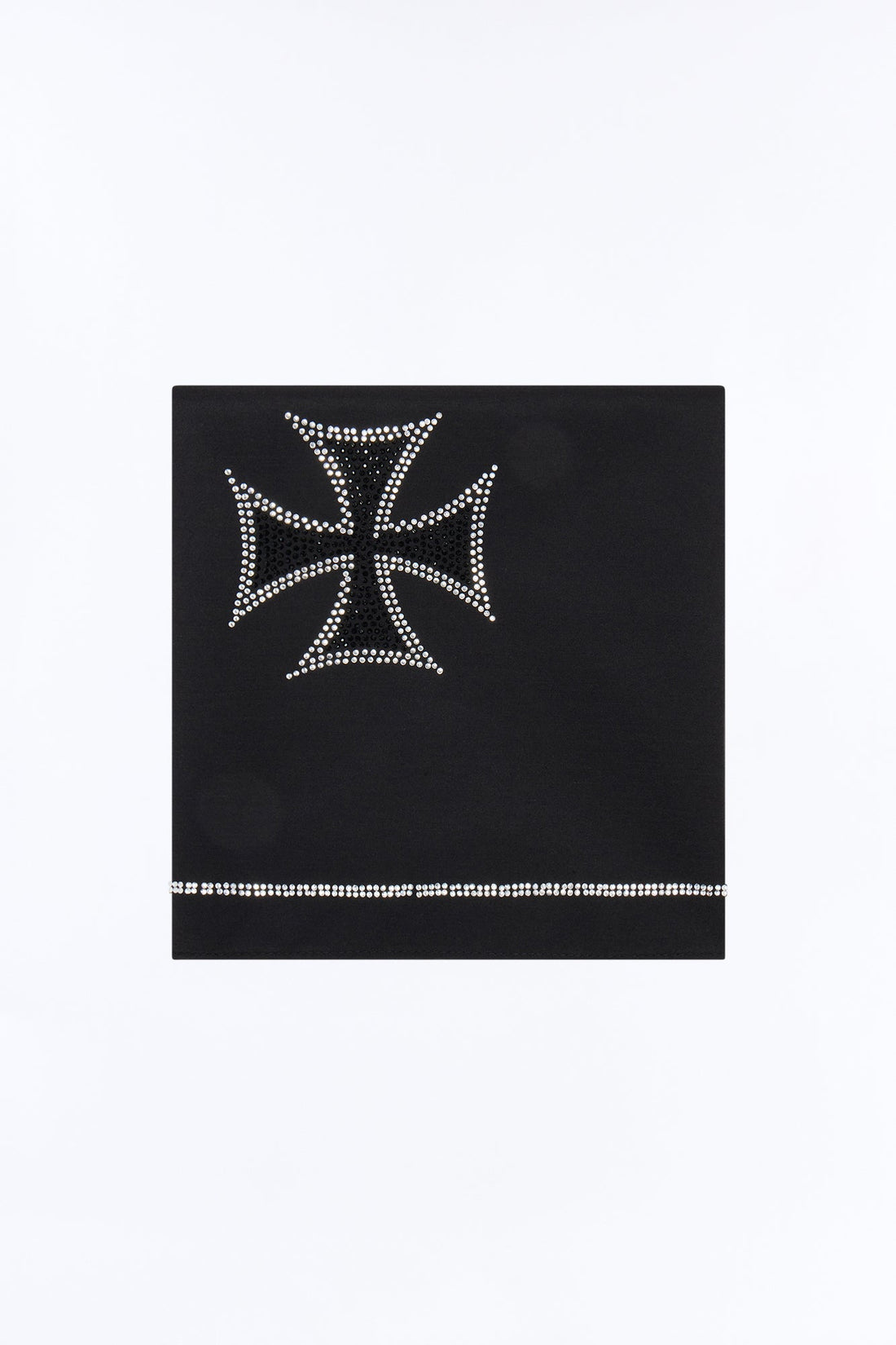 Cross Crusade Patterned Bandana - Black
