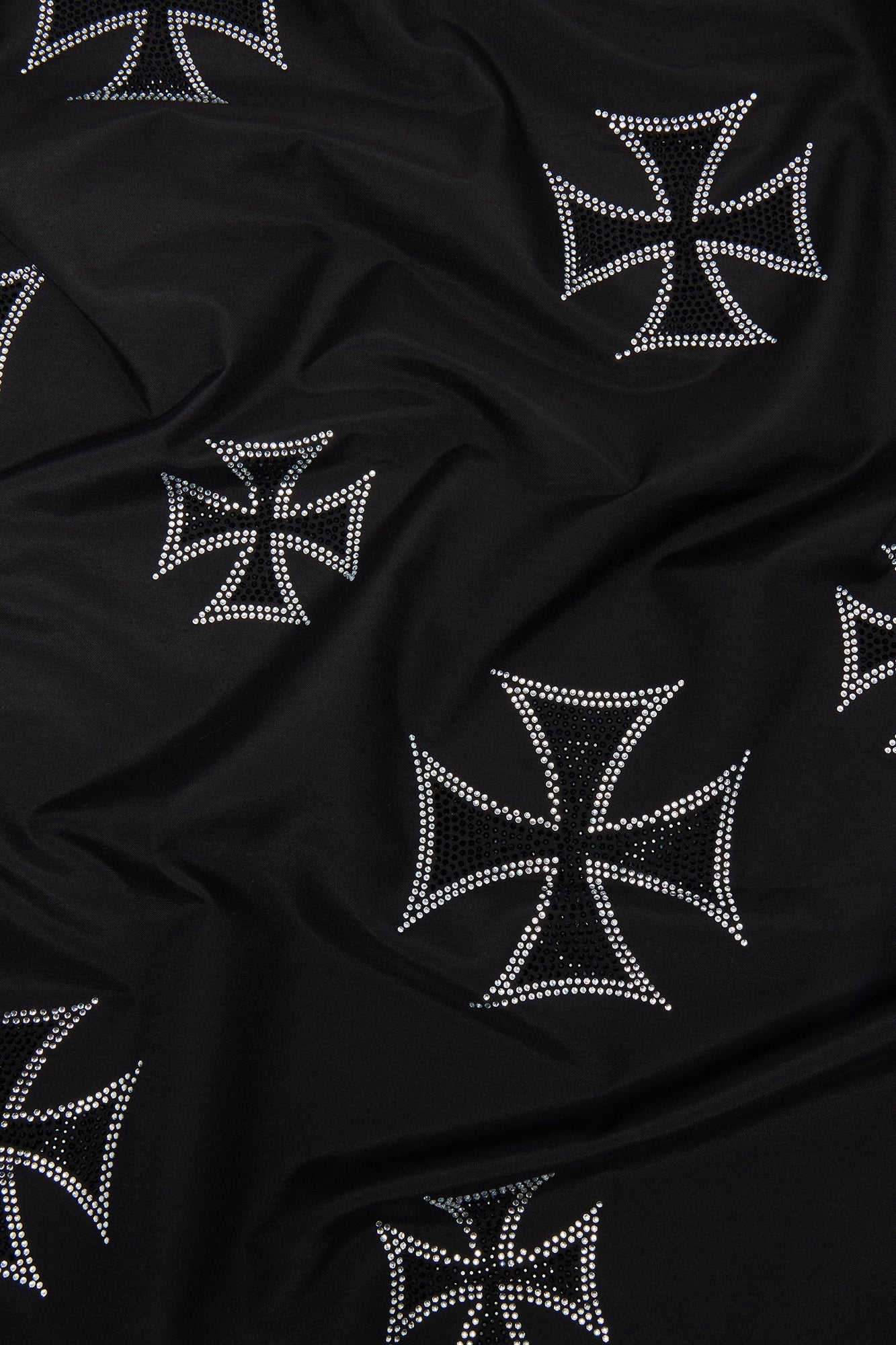 Cross Crusade Patterned Bandana - Black