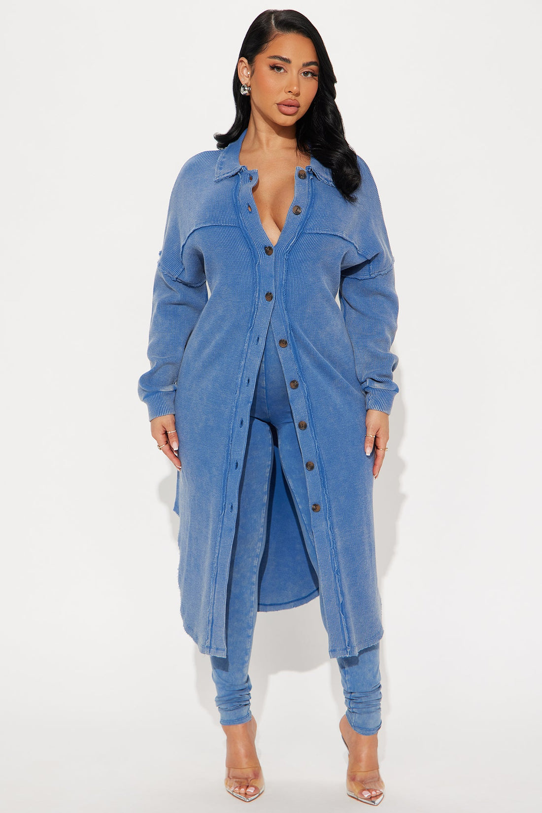 Cece Washed Legging Set - Blue