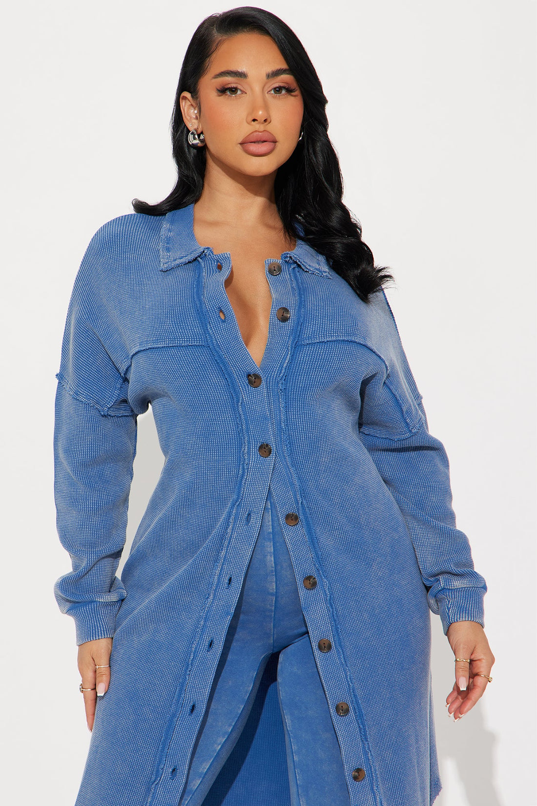 Cece Washed Legging Set - Blue