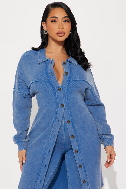 Cece Washed Legging Set - Blue