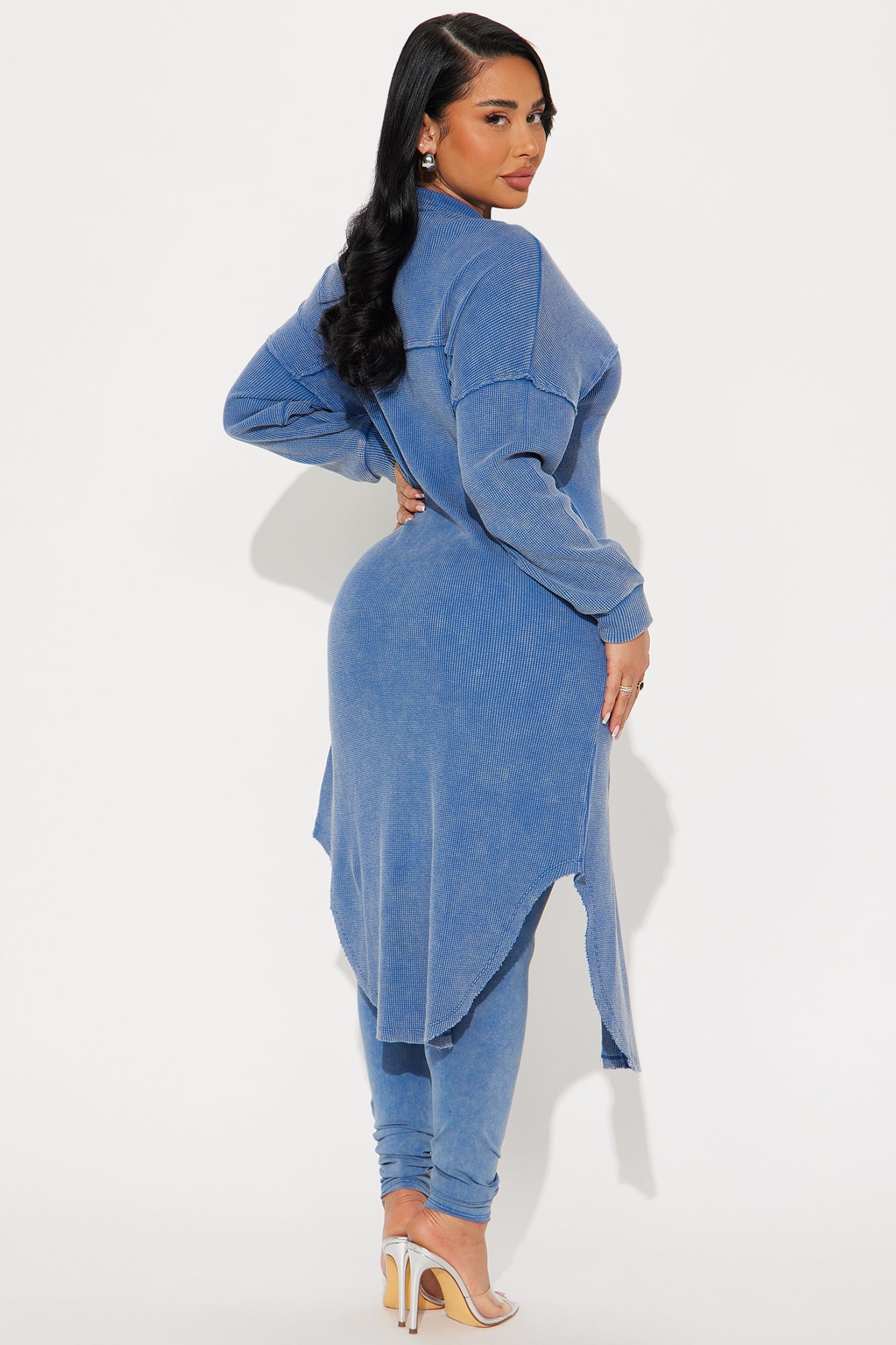 Cece Washed Legging Set - Blue