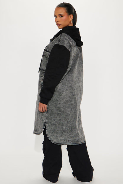 Millie Denim Coat - Black Wash