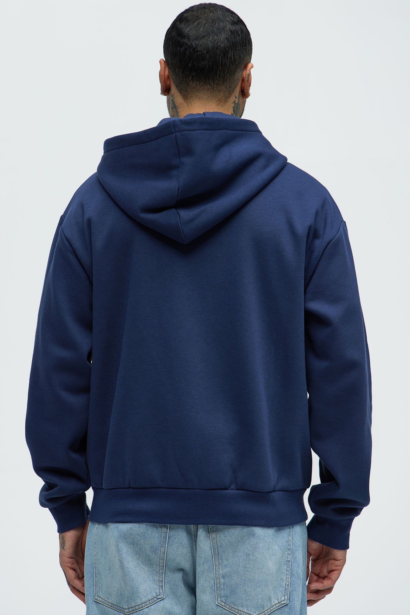Lost In Space Zip Up Hoodie - Navy