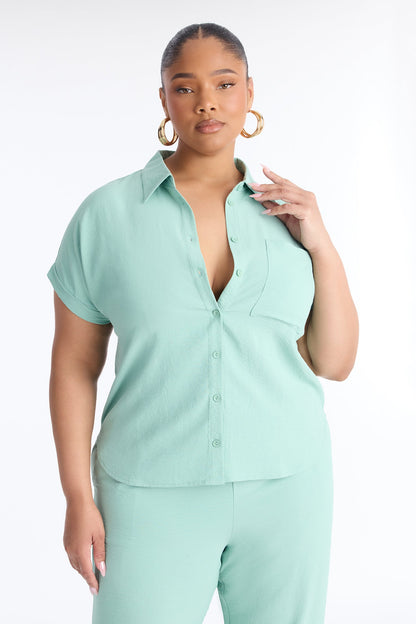 Makela Flowy Wide Leg Pant Set - Sage