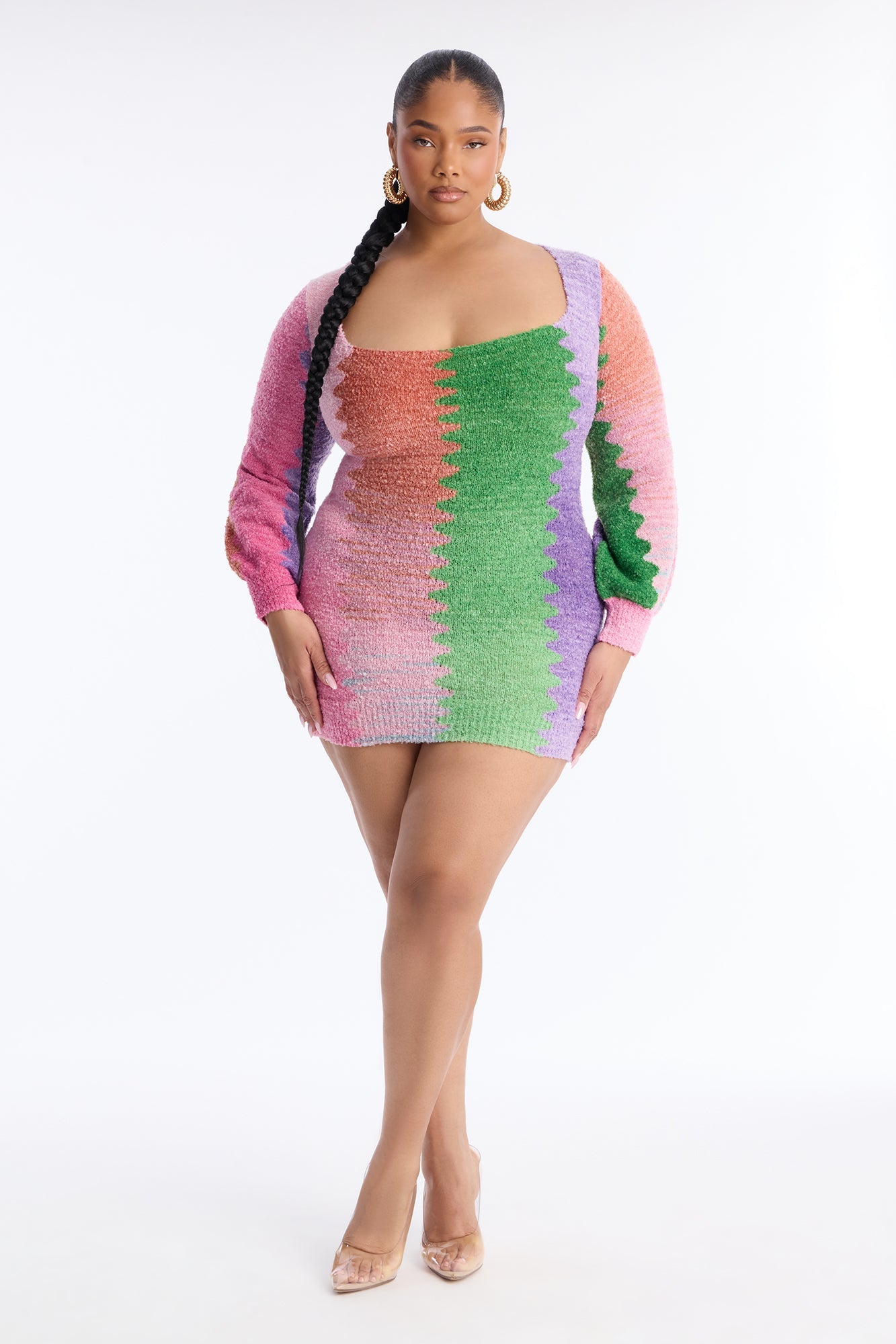 Joslyn Sweater Mini Dress - Multi Color