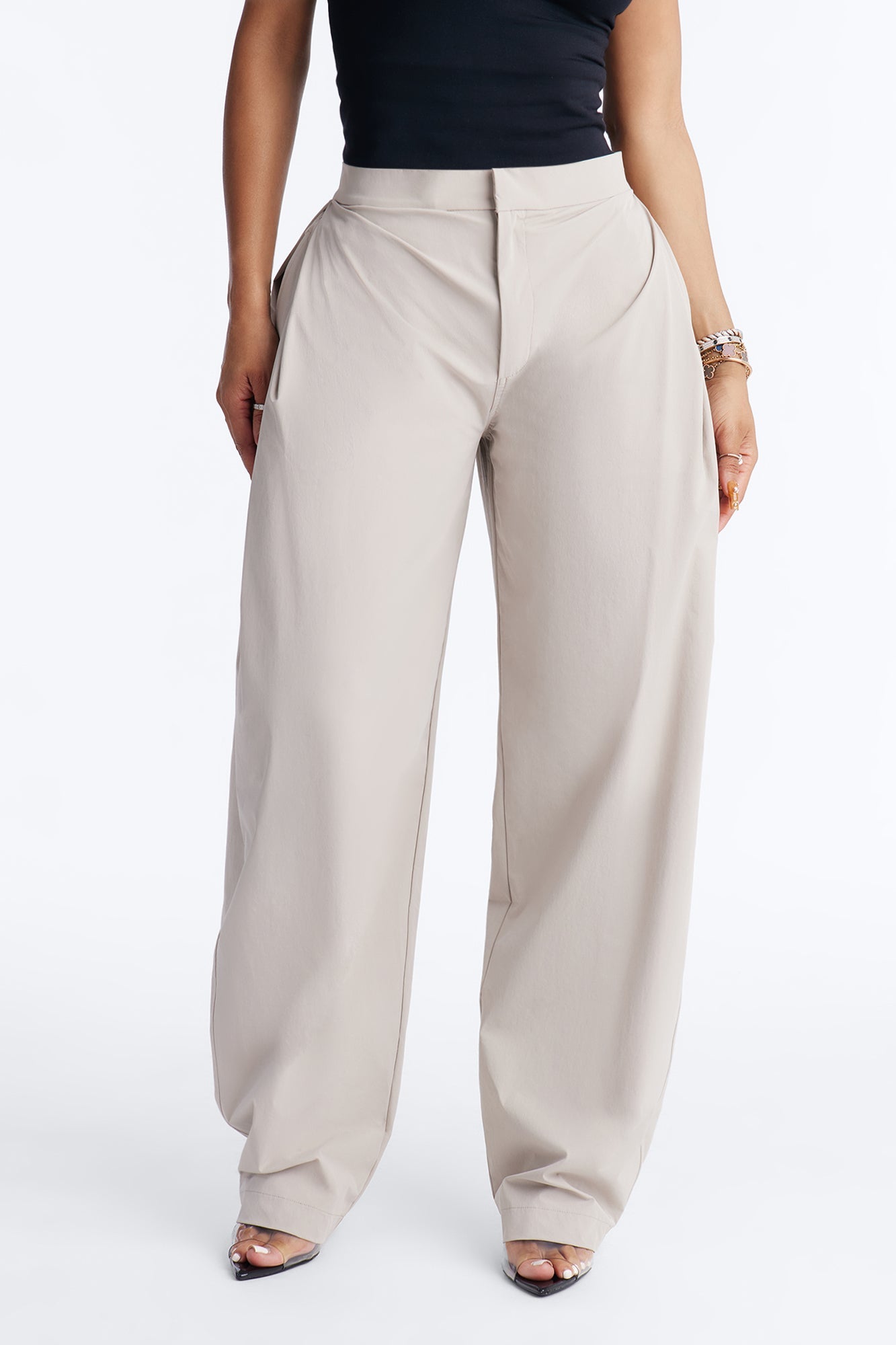 Easy Days Barell Windbreaker Pants - Stone