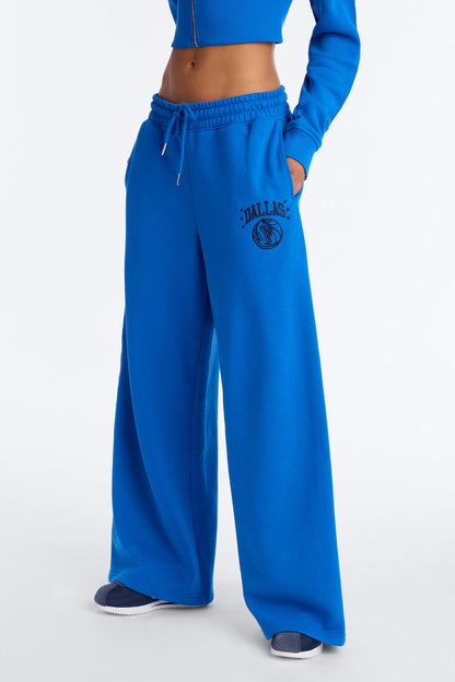 NBA Dallas Mavericks Fleece Wide Leg Pants - Blue