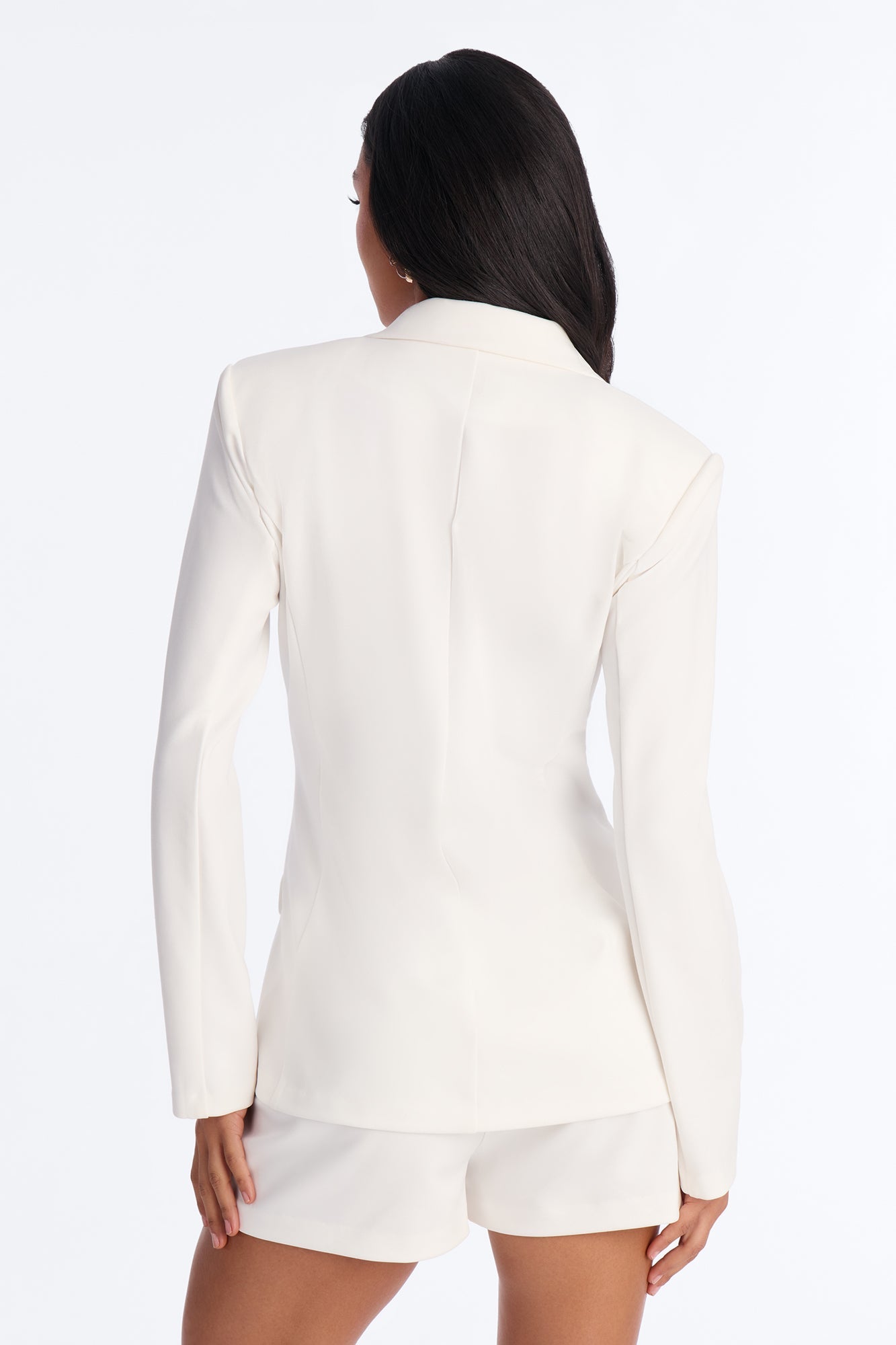 Bright Intentions Blazer Short Set - White