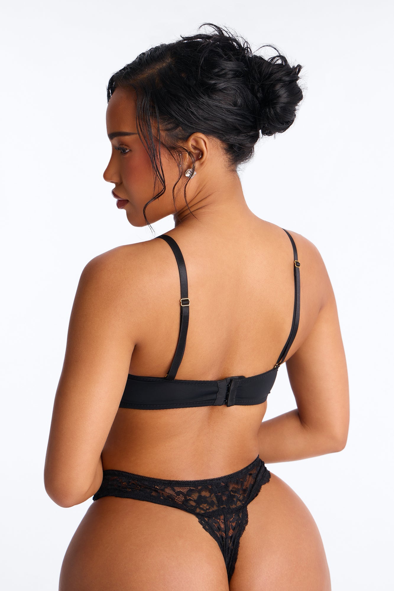 Lift Multi Way Strapless Lace Push Up Bra - Black