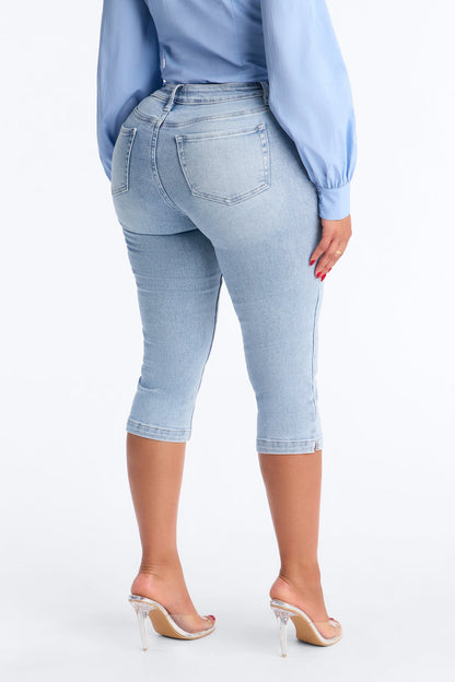 Sweetstuff Stretch Denim Pedal Pusher Jeans - Light Wash