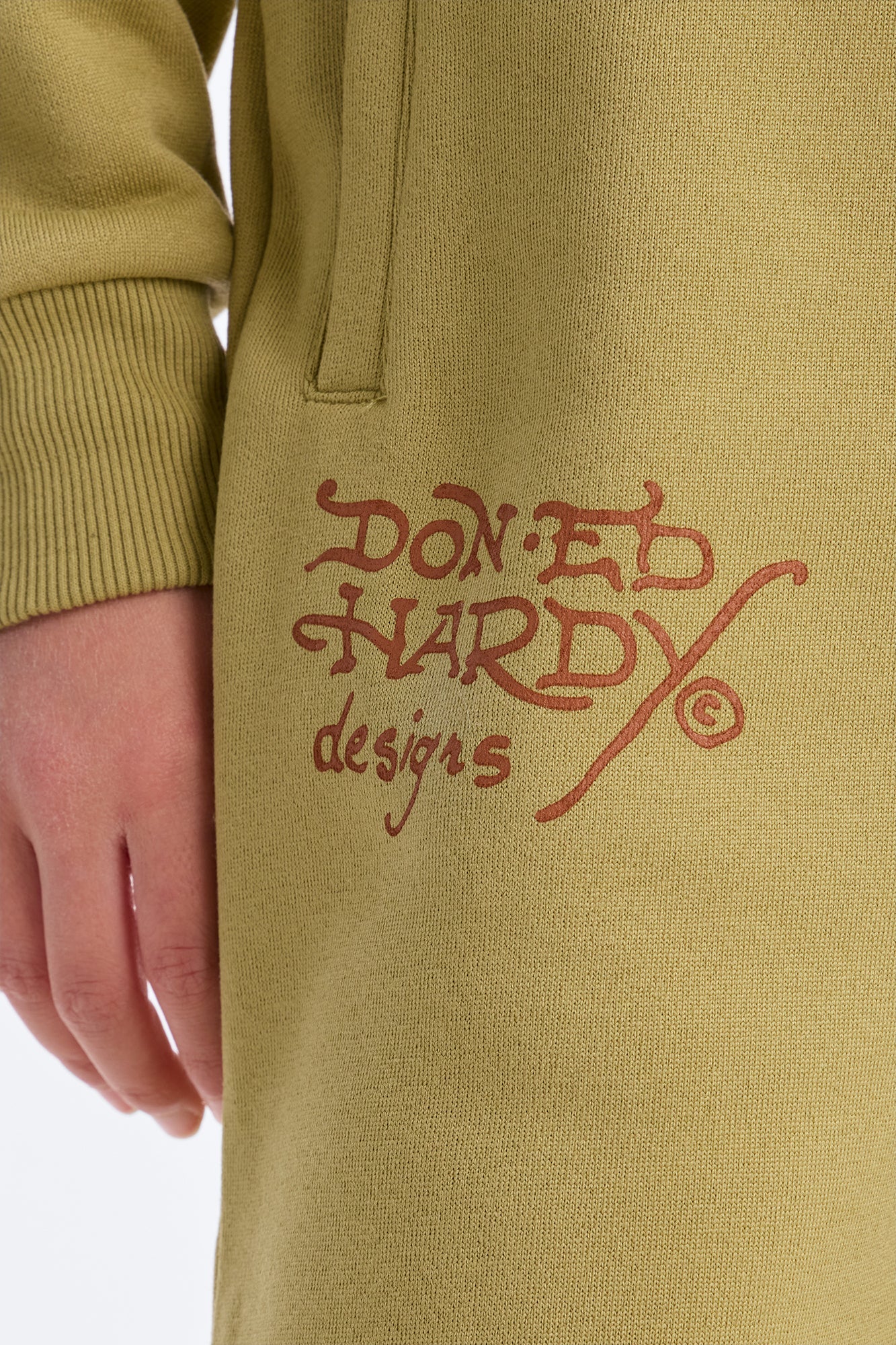 Mini Ed Hardy Bouquet Fleece Pants - Olive