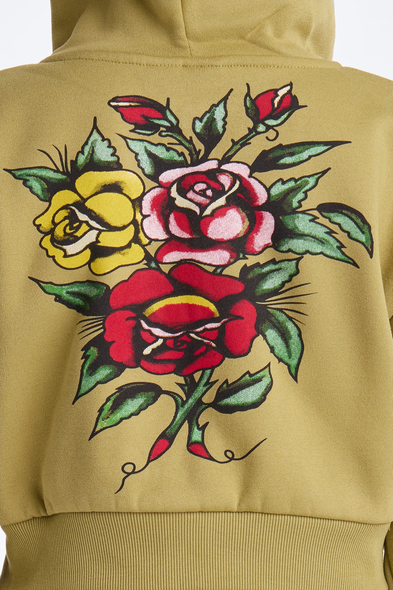 Mini Ed Hardy Bouquet Fleece Zip Hoodie - Olive