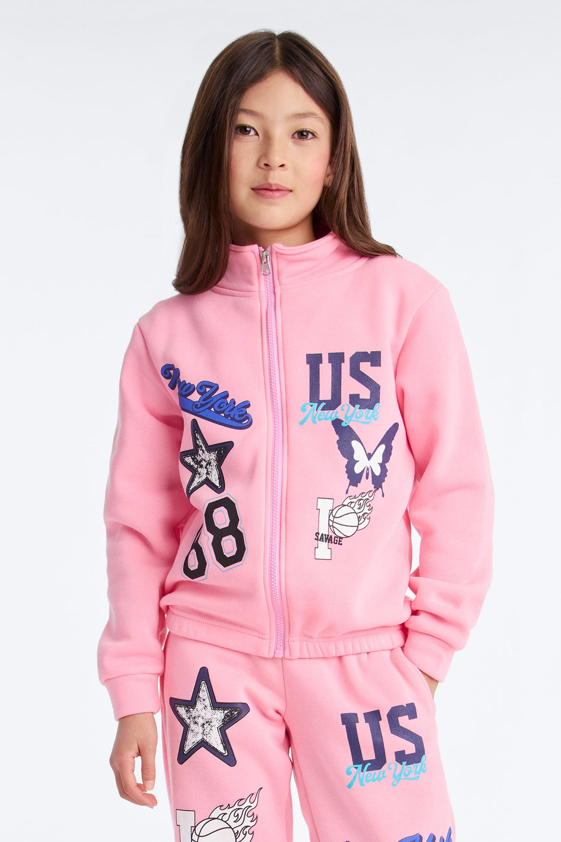 Mini All Star 88 Pant Set - Pink