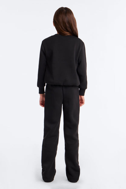 Mini Obsessed With Bows Pant Set - Black