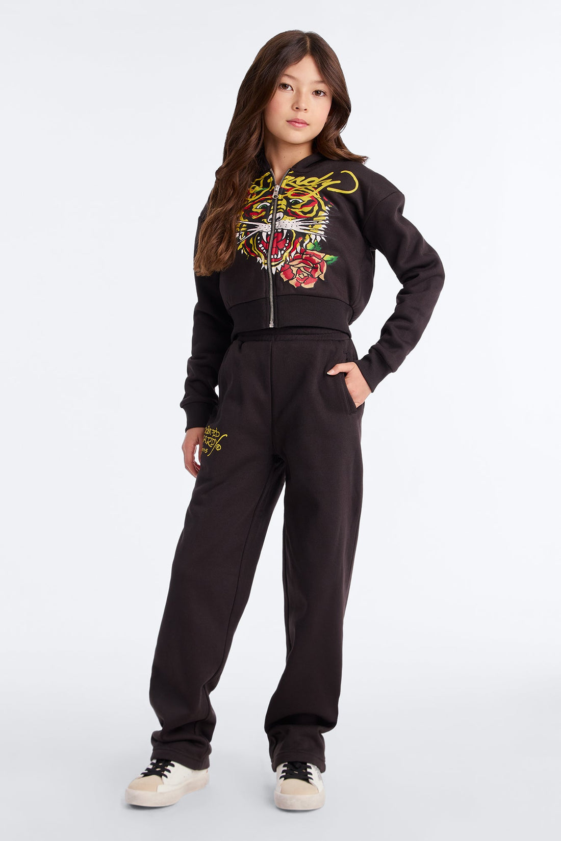 Mini Ed Hardy Love Eternally Fleece Pants - Black