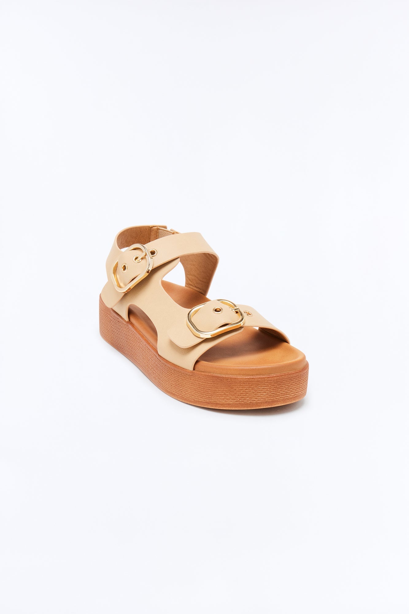Britton Buckle Sandals - Taupe