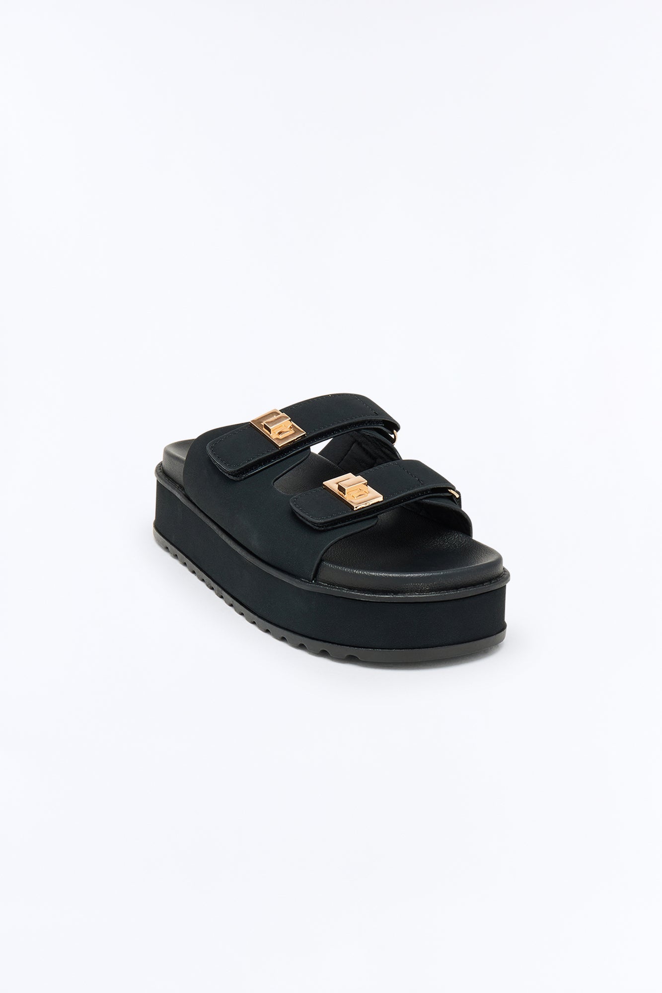 Darren Hardware Platform Sandals - Black