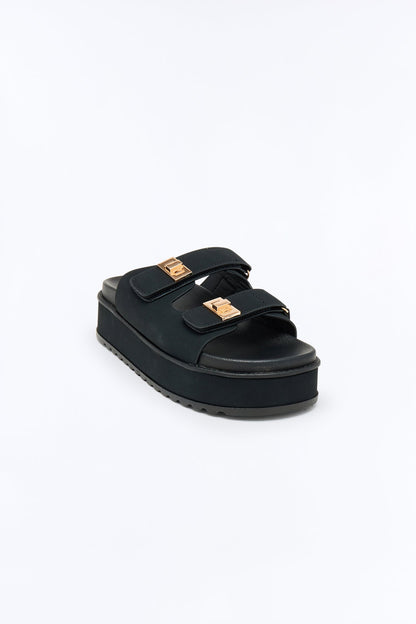 Darren Hardware Platform Sandals - Black