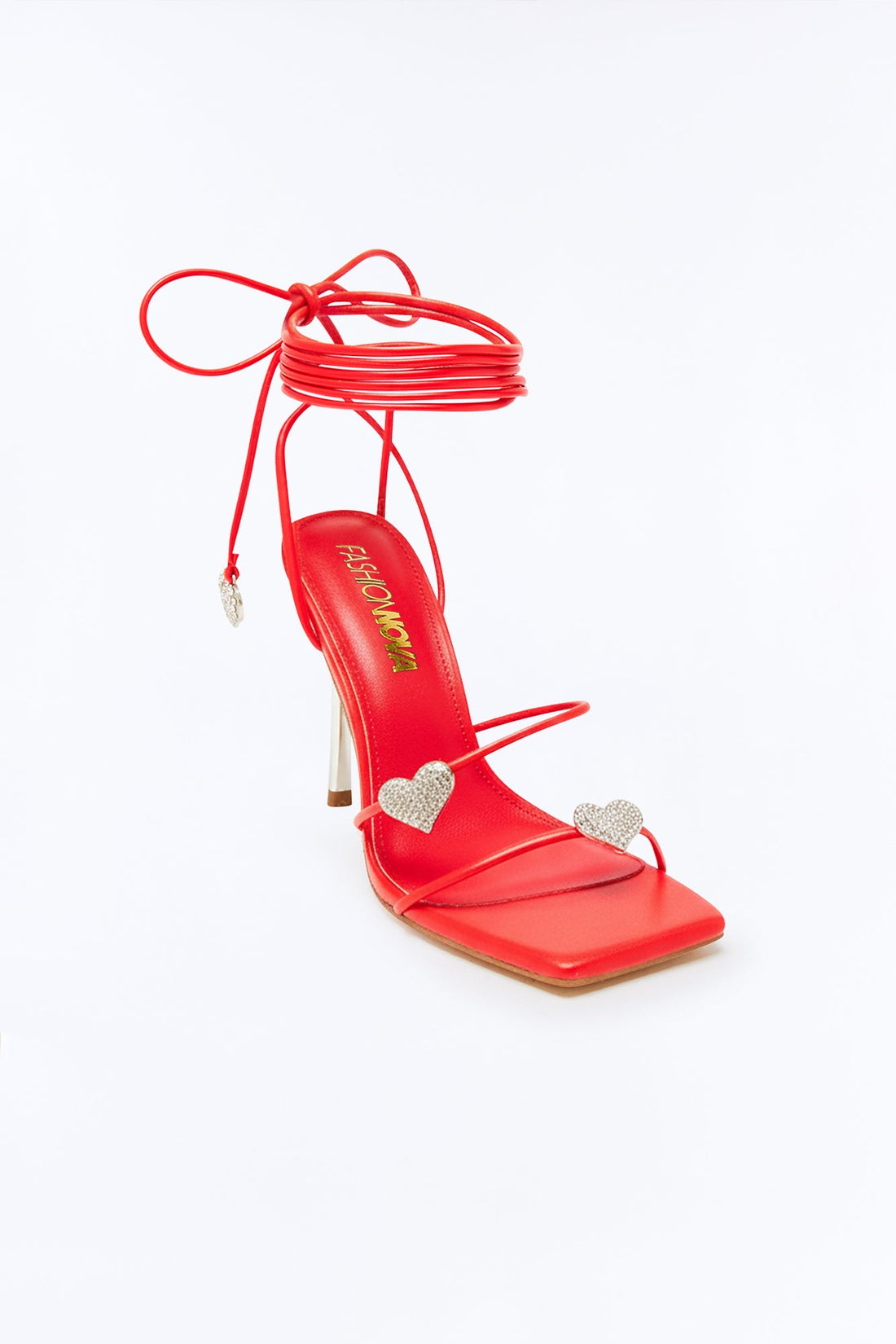 Be Your Sweetheart Wrap Up Heels - Red
