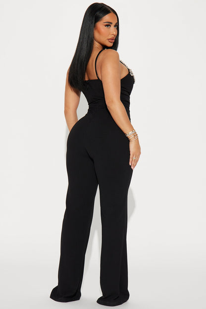 Expensive Nights Jumpsuit - Black