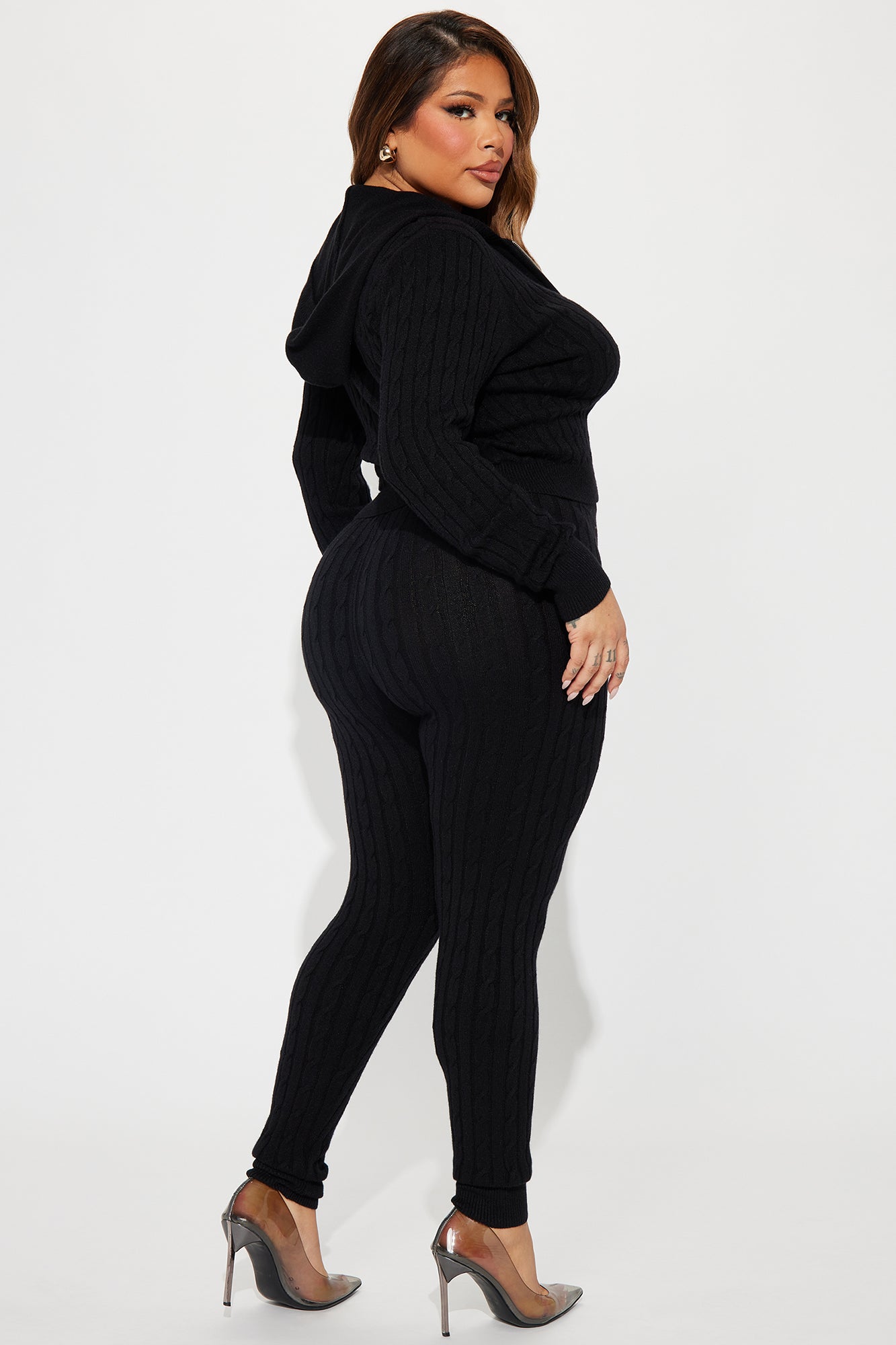 Rylee Sweater Legging Set - Black