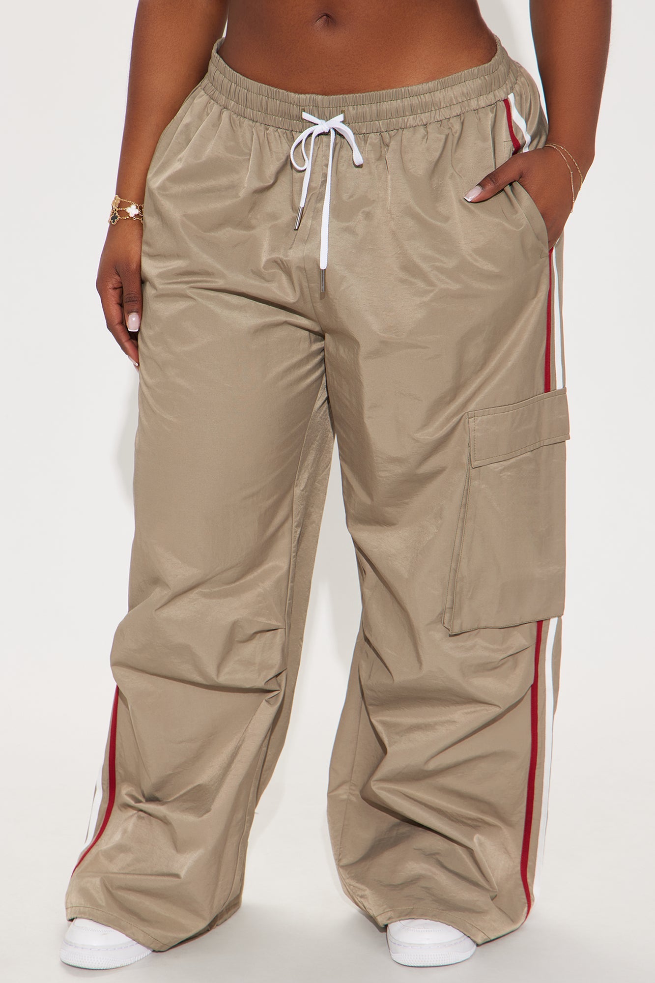 What She Said Windbreaker Track Pant - Charcoal