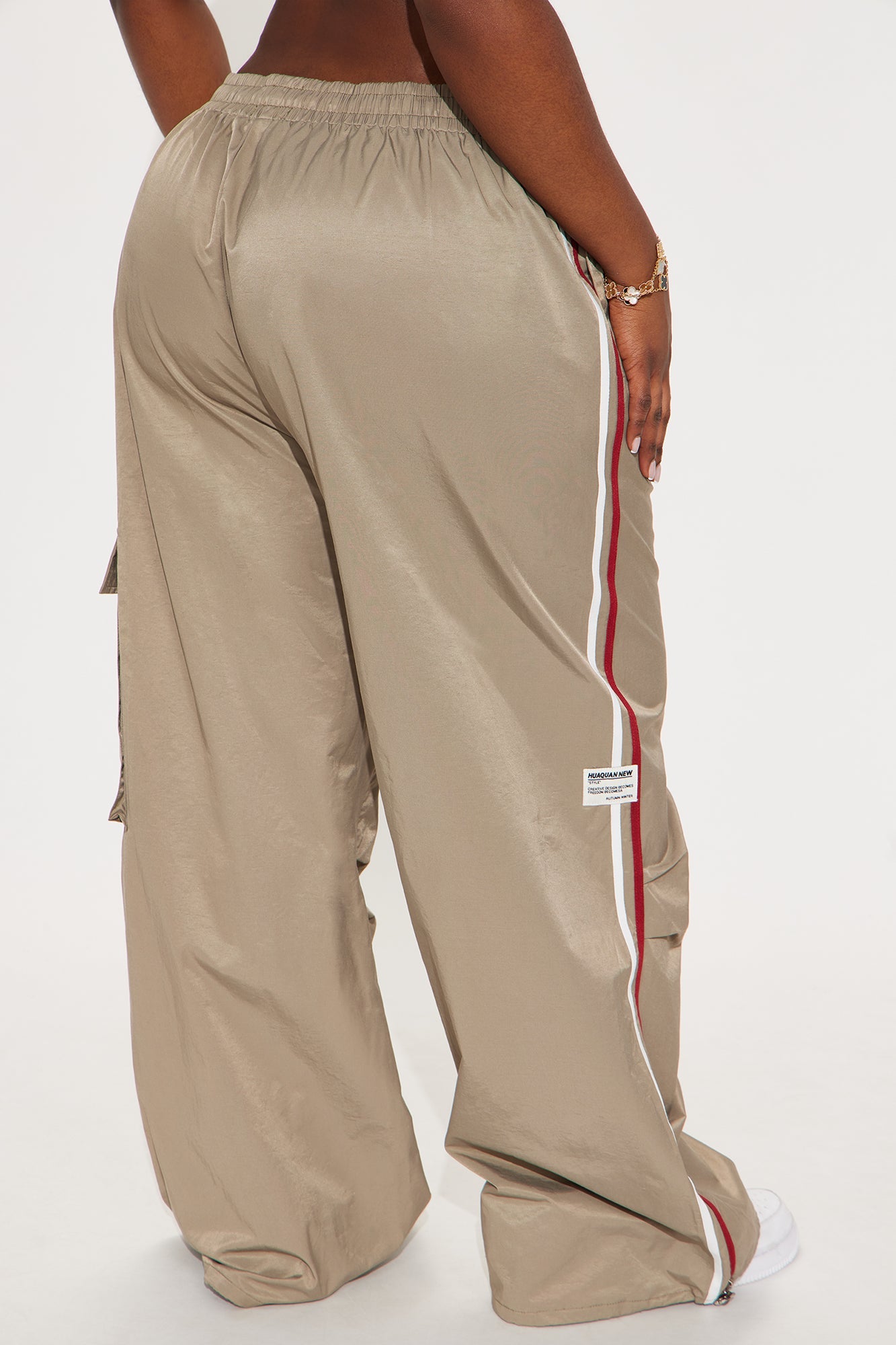 What She Said Windbreaker Track Pant - Charcoal