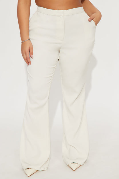 Breaking Even Flare Trouser - Cream