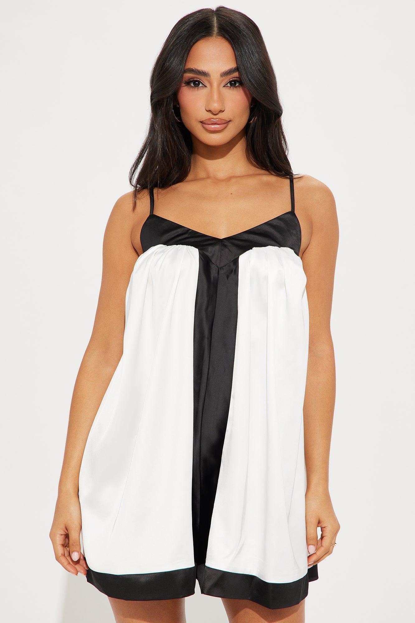 Make No Mistake Satin Romper - White