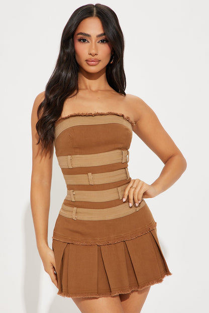 In The Loop Romper - Khaki/combo