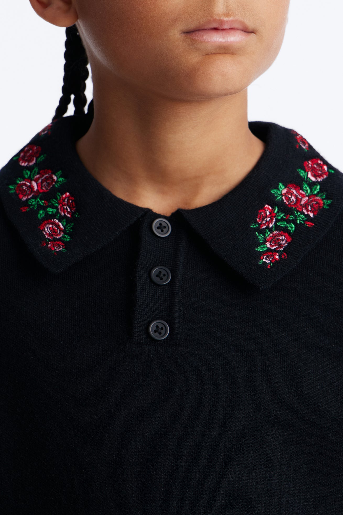 Mini Roses Are Red Short Sleeve Polo - Black