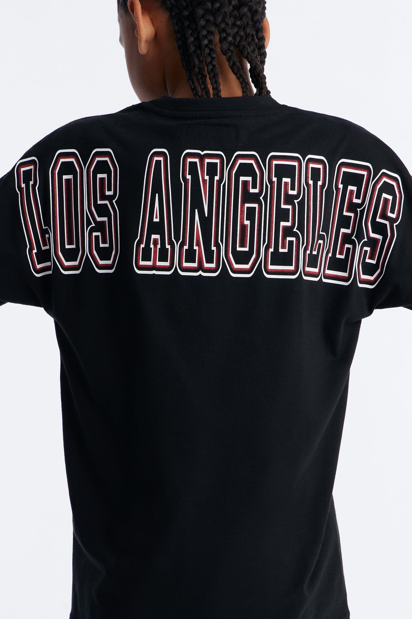 Mini Los Angeles Born Short Sleeve Front/Back Tee - Black