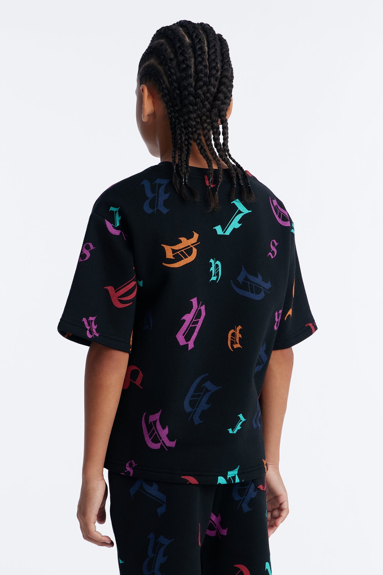 Mini Tyson Letters Short Sleeve Tee - Black