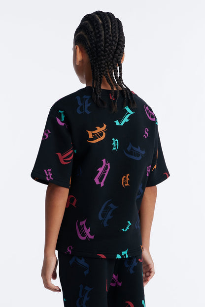 Mini Tyson Letters Short Sleeve Tee - Black