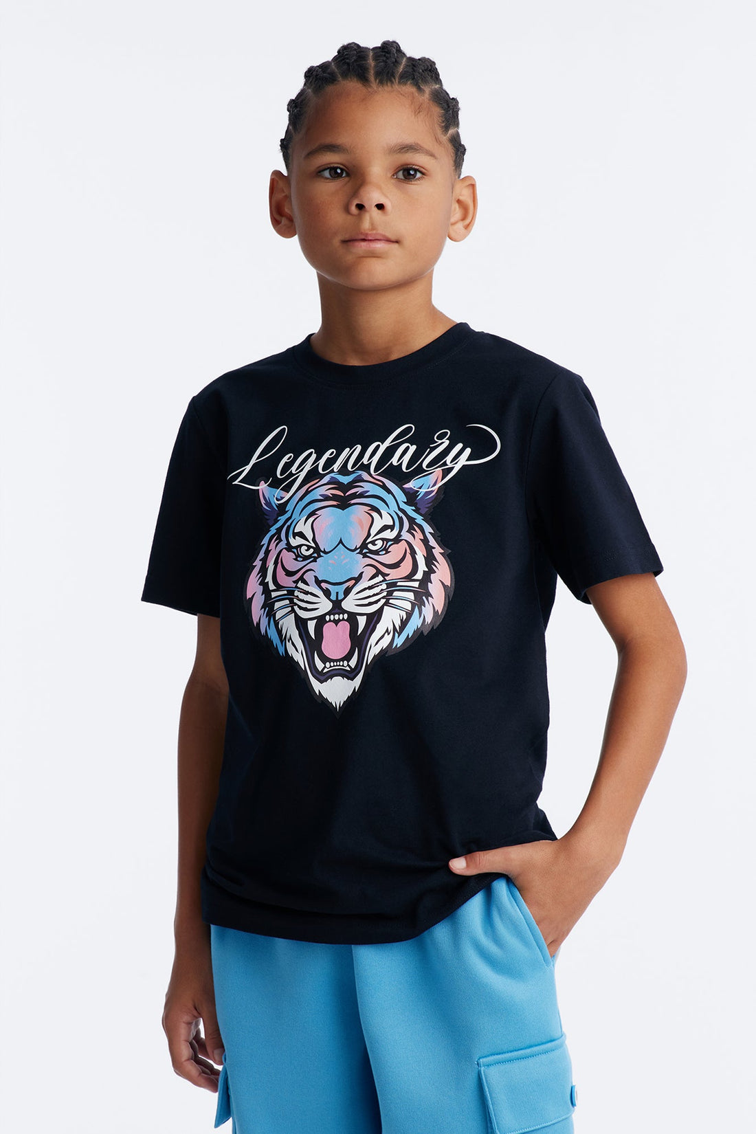 Mini Legendary Tiger Cargo Jogger Pant Set - Black/combo