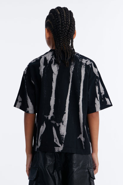 Mini Boxy Brushstroke Tee - Black