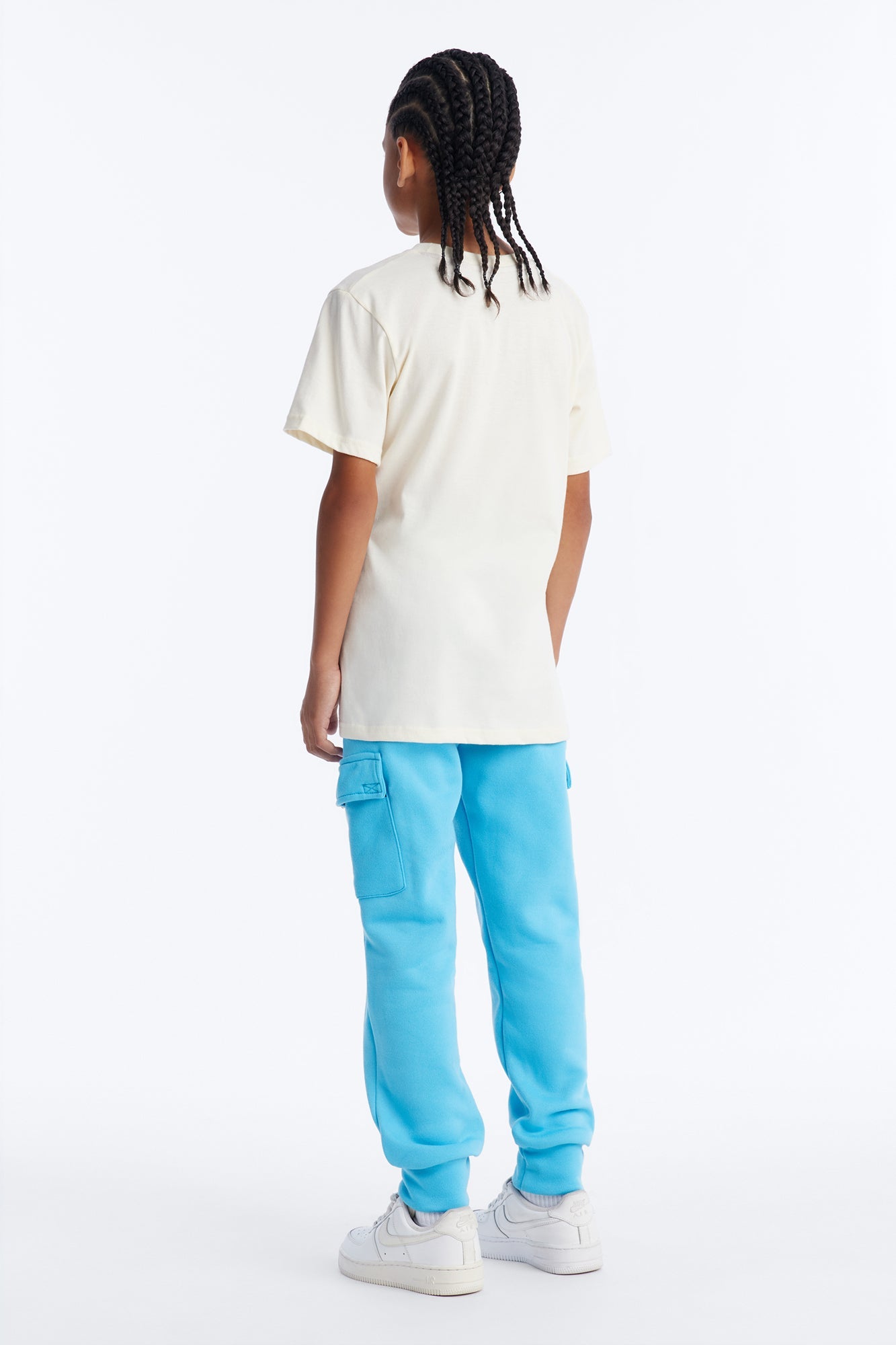 Mini Fearless Forever Cargo Jogger Pant Set - White/combo