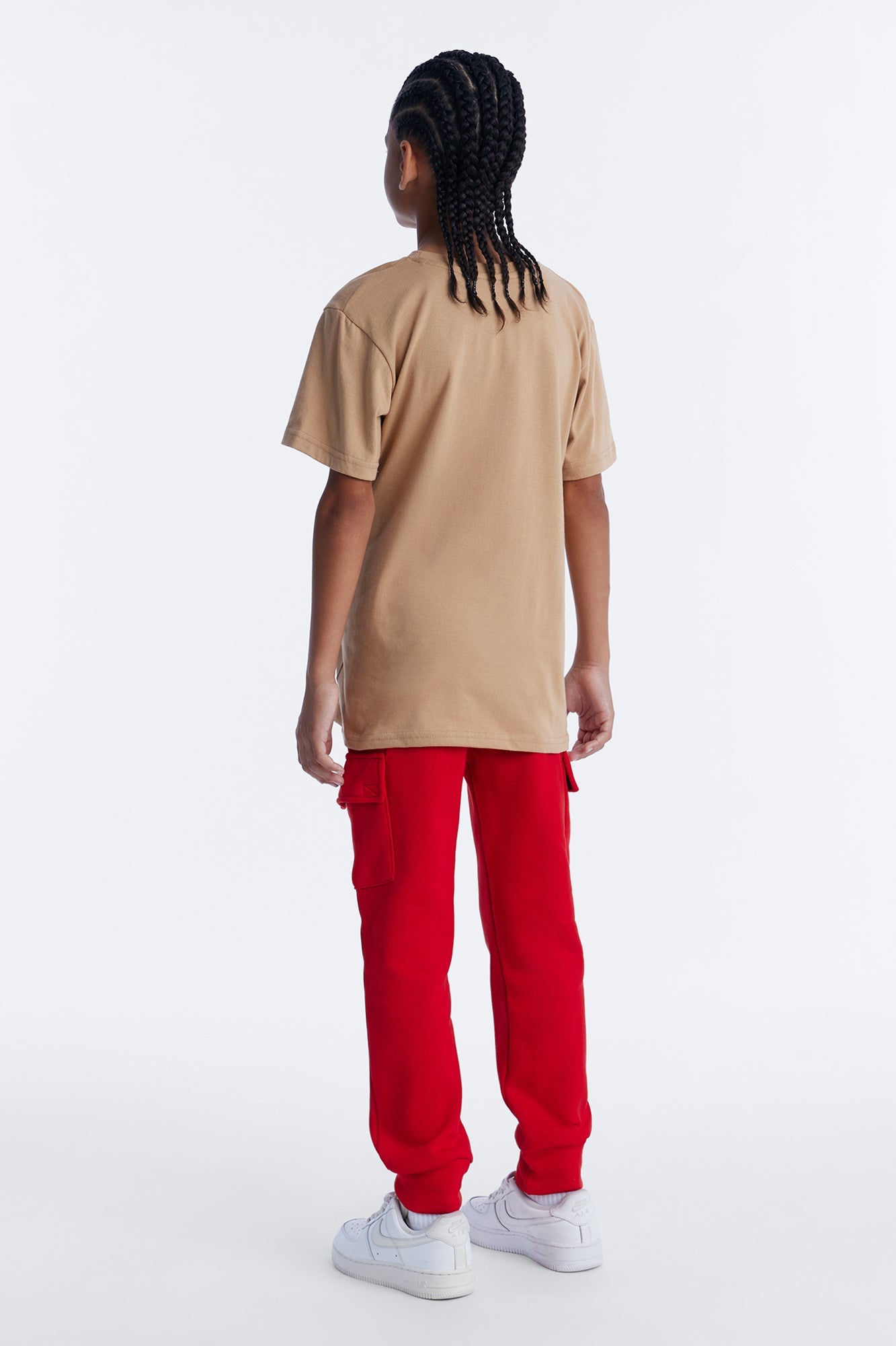 Mini The King Has Arrived Cargo Jogger Pant Set - Cream/combo
