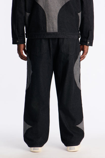 Baggy Crescent Jean - Black