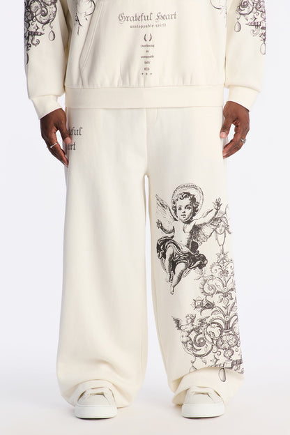 Grateful Heart Sweatpants - Cream