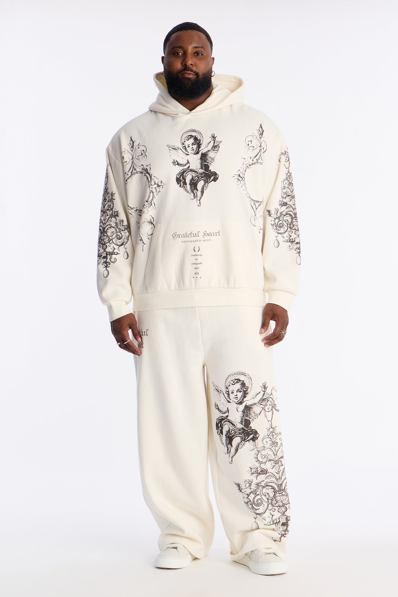 Grateful Heart Sweatpants - Cream