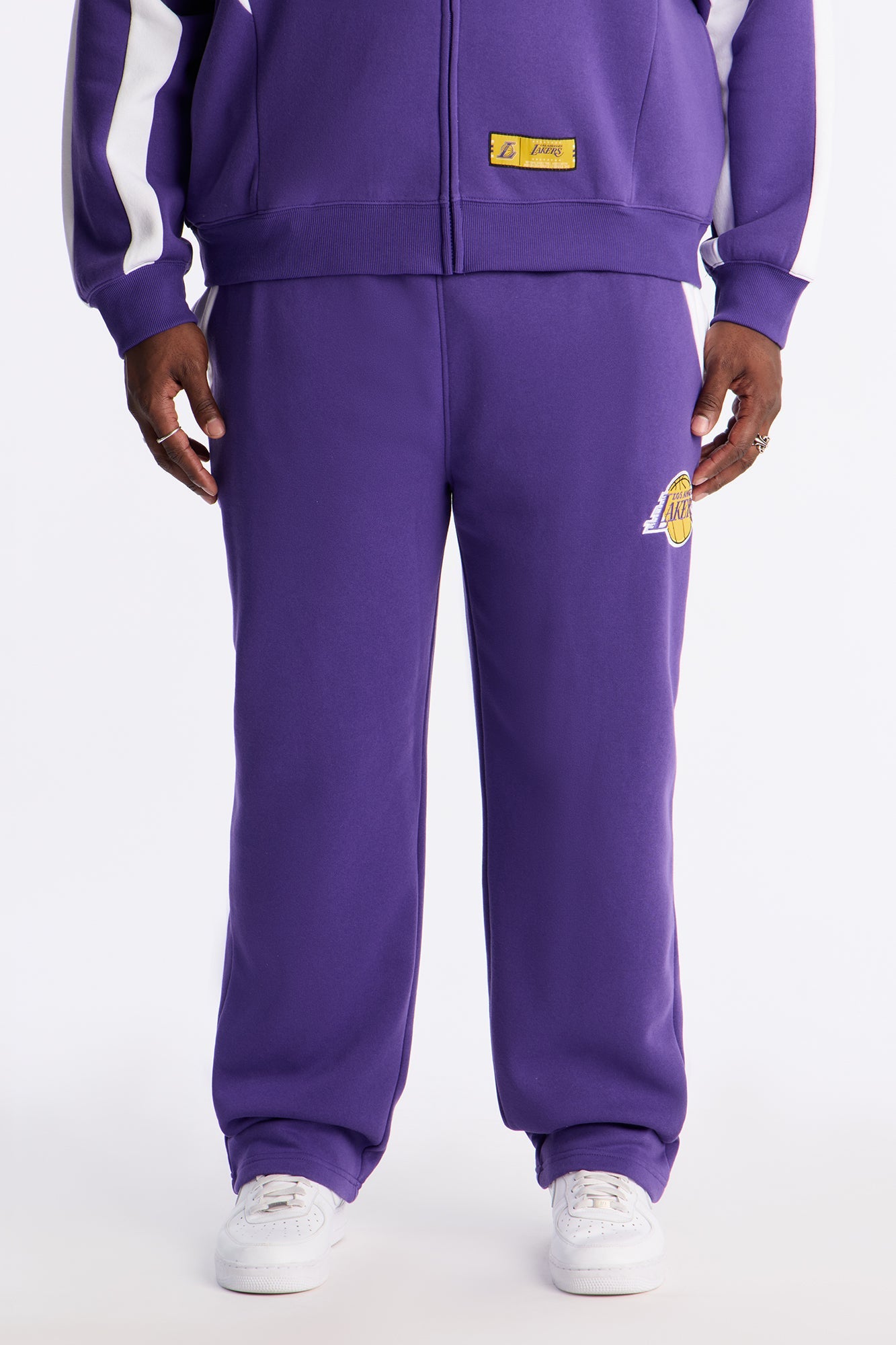 Lakers Wavey Wide Sweatpants - Purple